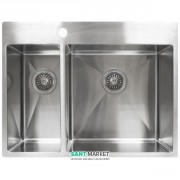 Мойка для кухни прямоугольная Kraus Rex накладная левая нержавеющая сталь KHT32L