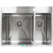 Мойка для кухни прямоугольная Kraus Rex накладная правая нержавеющая сталь KHT32R