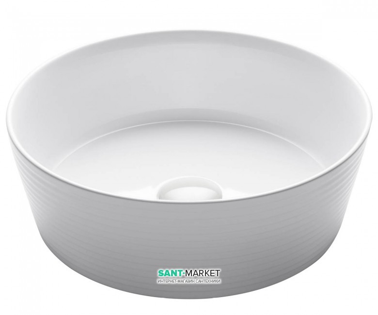 Раковина для ванної Kraus Viva Ø40 см кераміка глянсовий білий KCV-205GWH