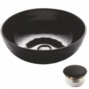 Раковина для ванной Kraus Viva Ø41,9 см керамика глянцевый чёрный KCV-200GBL