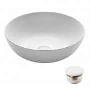 Раковина для ванной Kraus Viva Ø41,9 см керамика глянцевый белый KCV-200GWH