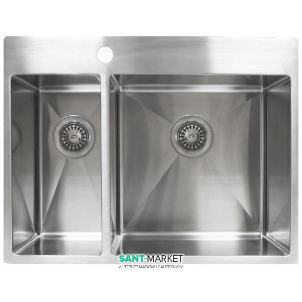 Мойка для кухни прямоугольная Kraus Rex накладная левая нержавеющая сталь KHT32L
