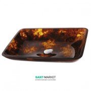 Раковина для ванної Kraus Multi-Tone скло осінній ліс GVR-410RE-15mm