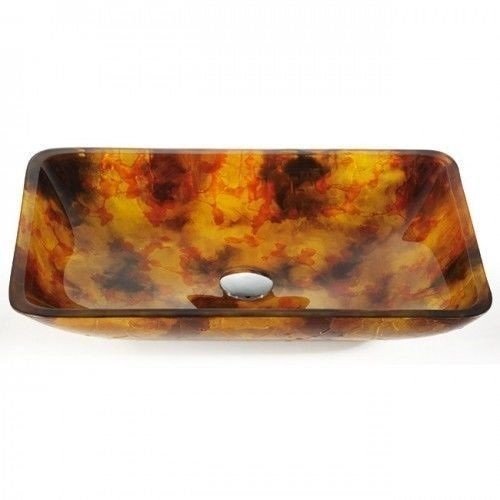 Раковина для ванной Kraus Multi-Tone стекло янтарно-коричневый GVR-420-RE-15mm