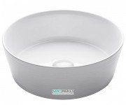 Раковина для ванної Kraus Viva Ø40 см кераміка глянсовий білий KCV-205GWH