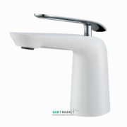 Смеситель для раковины Kraus Seda однорычажный латунь хром/белый FUS-1821CH-WH