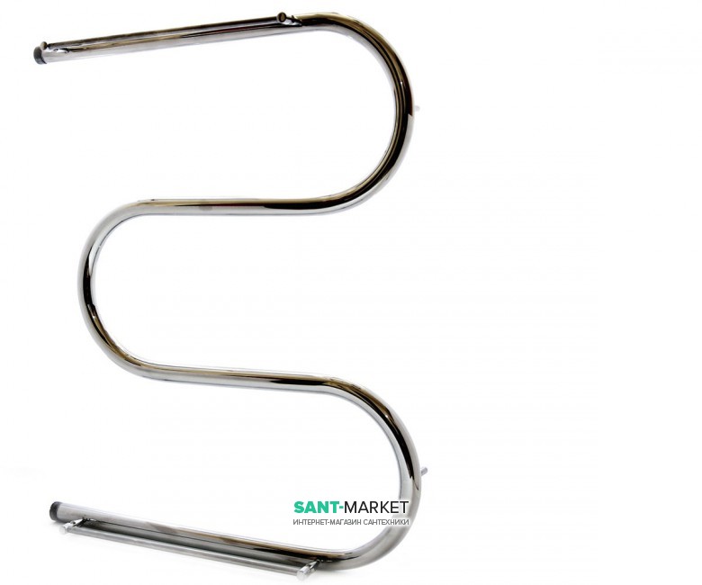 Водяний полотенцесушитель Navin Змійовик 25 600x500 мм з полицею 00-000101-6050