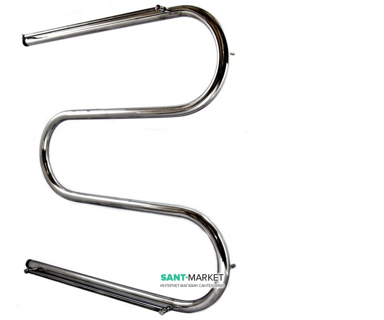 Водяний полотенцесушитель Navin Змійовик 25 600x600 мм з полицею 00-000101-6060