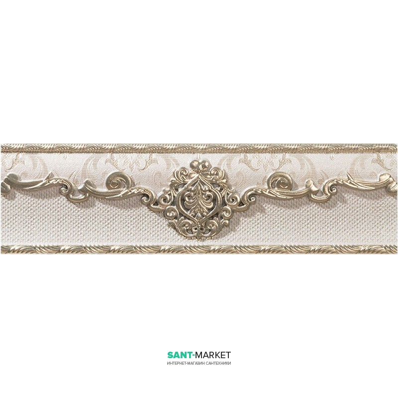 Плитка настенная фриз El Molino Poem Cenefa Oro Bone 7х25 208905