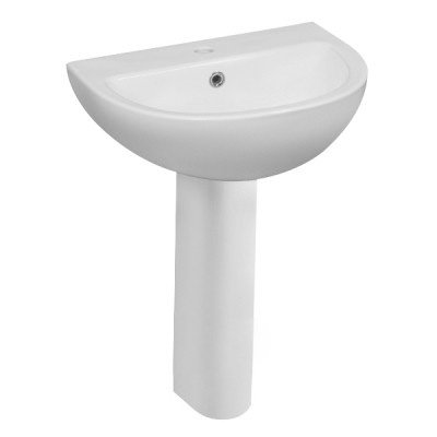 Раковина для ванної підвісна Volle Maro 50х42 см з п'єдесталом кераміка біла 13-52-328