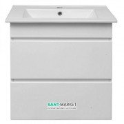 Тумба подвесная МДФ/ДСП 58х44 см с раковиной для ванной Volle Fiesta белый 15-600-01