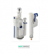 Механизм смыва для бачка унитаза Artceram Hermitage с кнопкой хром ACA006 71