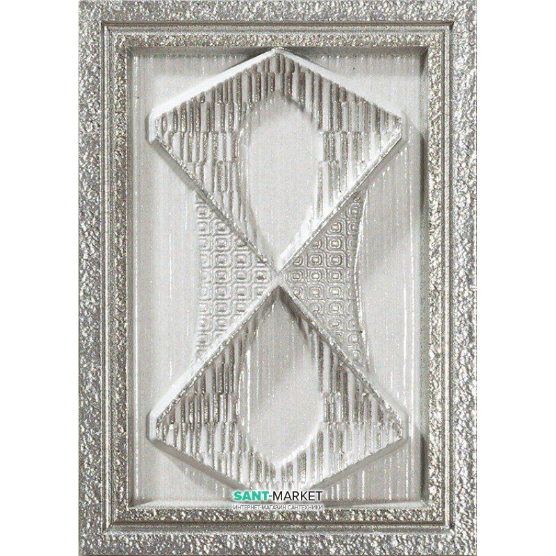 Плитка декор-вставка настінна El Molino Torso Medallon Plata 8х11 208707