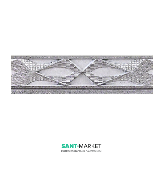 Плитка настінна фриз El Molino Torso Cenefa Plata 7х25 208708