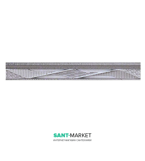 Плитка настінна фриз El Molino Torso Moldura Plata 3,5х25 208709