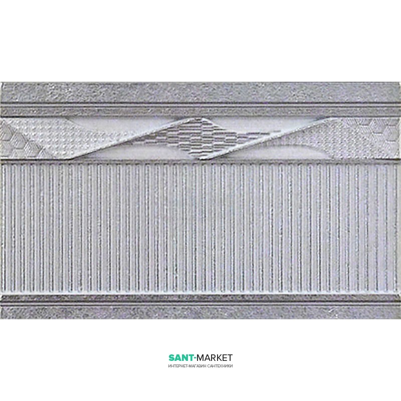 Плитка настінна фриз El Molino Torso Zocalo Plata 15х25 208710