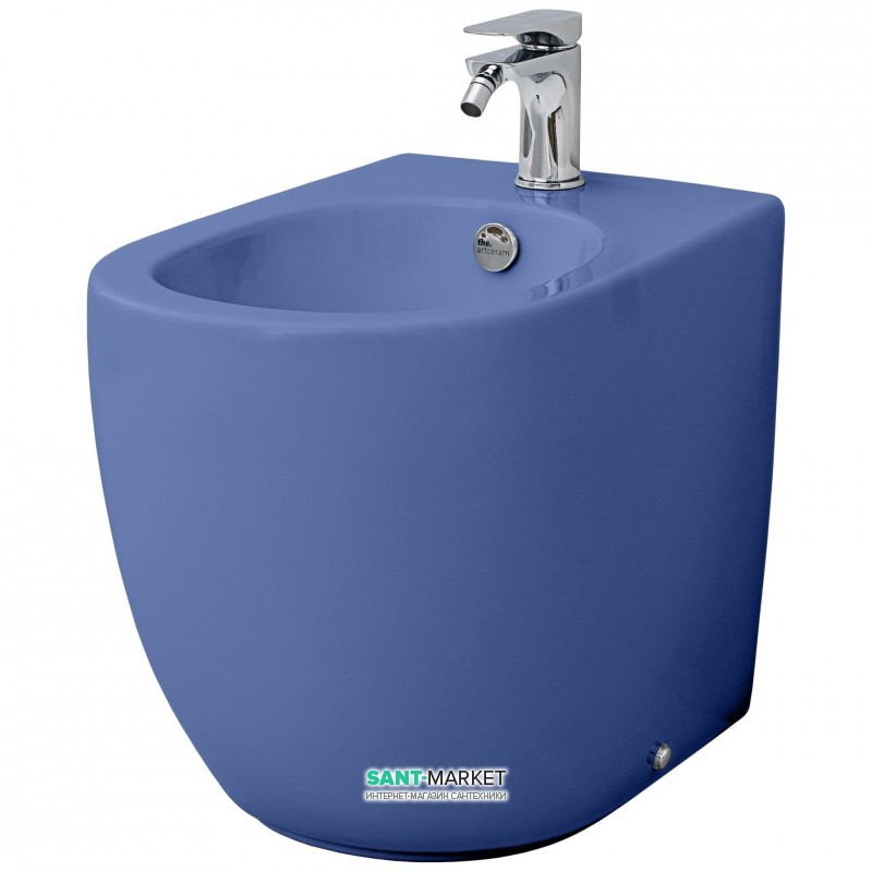 Біде підлогове ArtCeram File 2.0 36х52 см санфарфор синій FLB002 16; 00