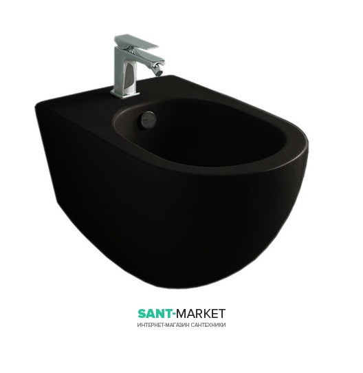Біде підвісне ArtCeram File 2.0 36х52 см санфарфор чорний матовий FLB001 17; 00