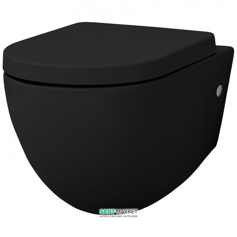 Унитаз подвесной ArtCeram File 2.0 36х52 см чёрный глянцевый FLV001 03;00