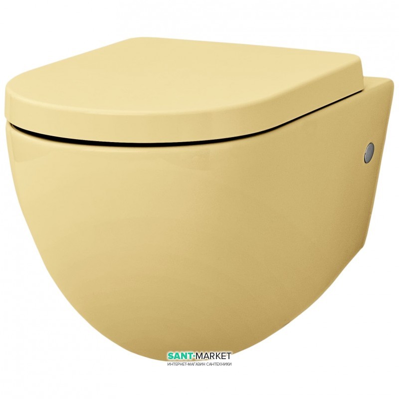 Унитаз подвесной ArtCeram File 2.0 36х52 см санфарфор жёлтый FLV001 12;00