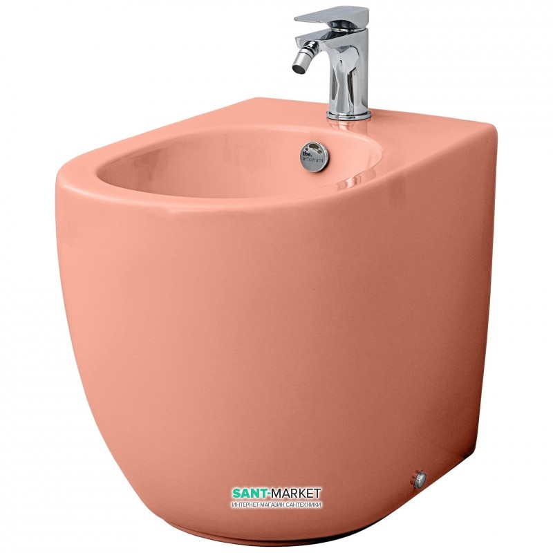 Биде напольное ArtCeram File 2.0 36х52 см санфарфор красный коралл FLB002 14;00