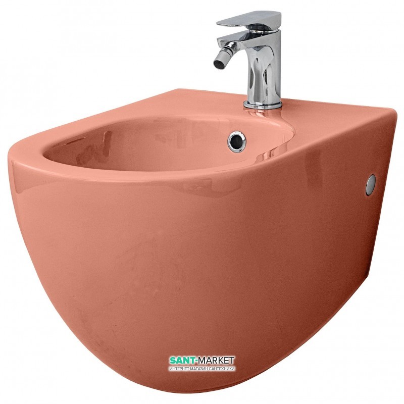 Биде подвесное ArtCeram File 2.0 36х52 см санфарфор красный коралл FLB001 14;00