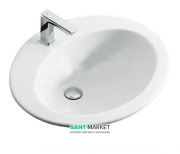 Раковина для ванної ArtCeram Eolo 59х48 см білий глянсовий ELL001 01; 00
