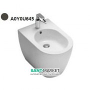 Биде напольное с одним отверстием Hatria Fusion 35.5х54 см пепельный A0Y0U645