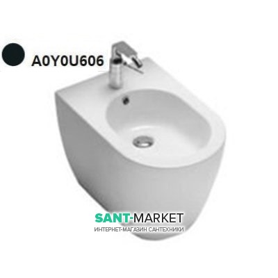 Біде підлогове з одним отвором Hatria Fusion 35.5х54 см чорний A0Y0U606