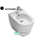 Биде напольное с одним отверстием Hatria Fusion 35.5х54 см черный A0Y0U606