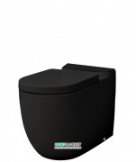 Чаша унитаза-моноблок ArtCeram File 2.0 36х67 см чёрный глянцевый FLV003 03;00