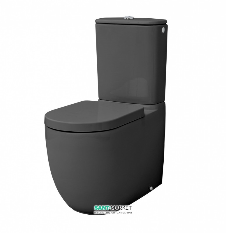 Чаша унитаза-моноблок ArtCeram File 2.0 36х67 см санфарфор серый FLV003 15;00