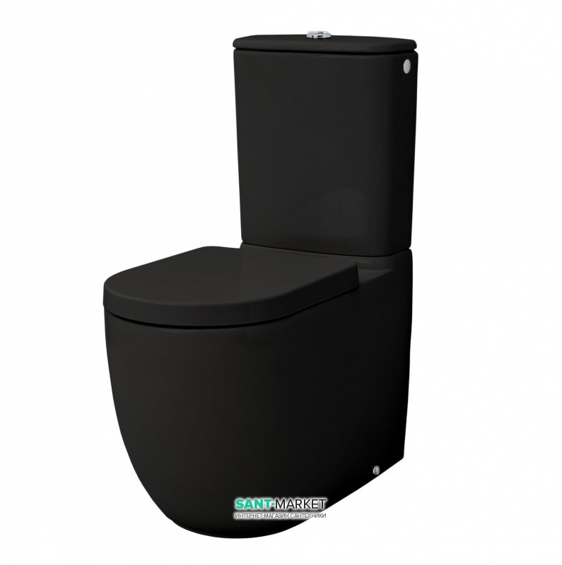 Чаша унитаза-моноблок ArtCeram File 2.0 36х67 см чёрный матовый FLV003 17;00
