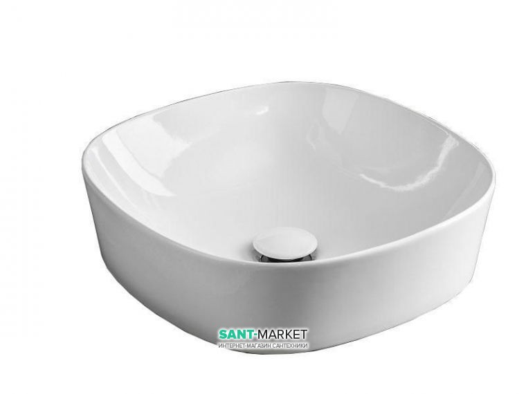 Раковина для ванної ArtCeram Ghost 42х42 см білий глянсовий GHL001 01; 00