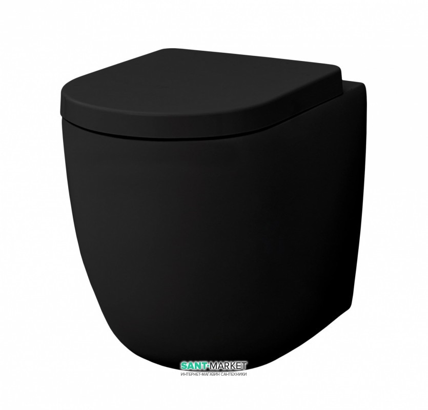 Унітаз підлоговий ArtCeram File 2.0 37х53 см чорний глянсовий FLV005 03; 00
