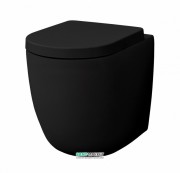 Унитаз напольный ArtCeram File 2.0 37х53 см чёрный глянцевый FLV005 03;00