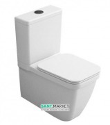 Унитаз напольный компакт Hatria Erika Pro 37х62.5 см белый Y1BV01