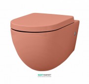 Унитаз подвесной ArtCeram File 2.0 36х52 см безободковый красный коралл FLV004 14;00