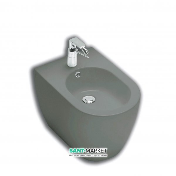 Биде напольное с одним отверстием Hatria Fusion 35.5х54 см антрацит A0Y0U608