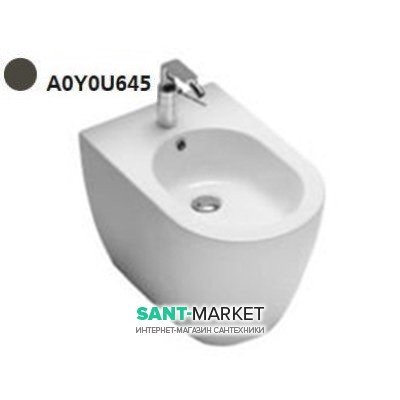 Биде напольное с одним отверстием Hatria Fusion 35.5х54 см пепельный A0Y0U645