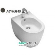 Биде напольное с одним отверстием Hatria Fusion 35.5х54 см пепельный A0Y0U645