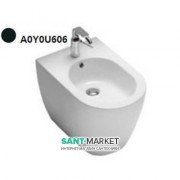 Биде напольное с одним отверстием Hatria Fusion 35.5х54 см черный A0Y0U606