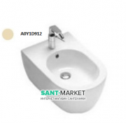 Биде подвесное с одним отверстием без боковых отверстий Hatria Fusion 35.5х54 см слоновая кость A0Y1D912