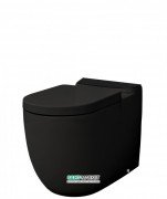 Чаша унитаза-моноблок ArtCeram File 2.0 36х67 см чёрный глянцевый FLV003 03;00