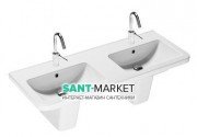 Раковина для ванної подвійна Hatria Erika Pro 120х45 см білий YXJC01