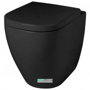 Унітаз підлоговий ArtCeram Faster 37х53 см чорний глянсовий FSV005 03; 00