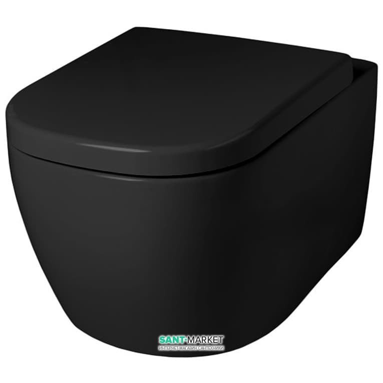 Унитаз подвесной ArtCeram Faster 36,5х53 см чёрный глянцевый FSV003 03;00
