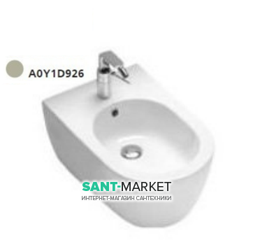 Біде підвісне з одним отвором без бокових отворів Hatria Fusion 35.5х54 см пісок A0Y1D926