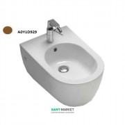 Биде подвесное с одним отверстием без боковых отверстий Hatria Fusion 35.5х54 см табачный A0Y1D929