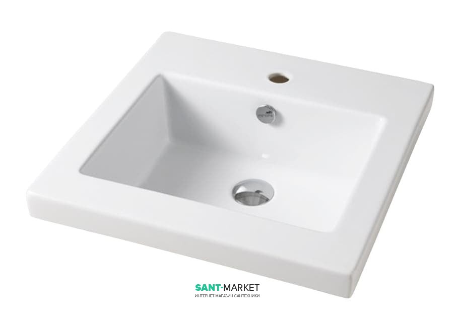 Раковина для ванной ArtCeram Gap 51х51 см белый глянцевый GPL005 01;00